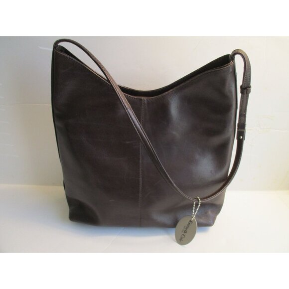 *Kenneth Cole Chocolate Brown Leather w Detachable Clutch Wallet - Picture 4 of 8